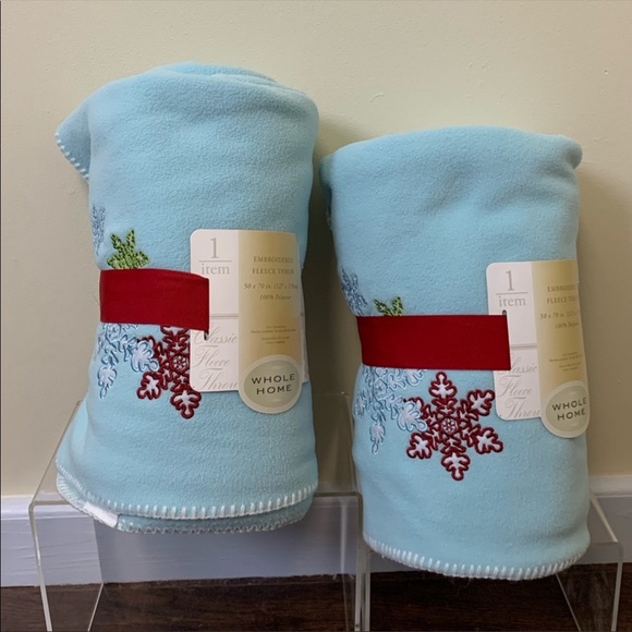 Whole Home Other - Whole Home Fleece Blue Throw. NWT 50” x 70”